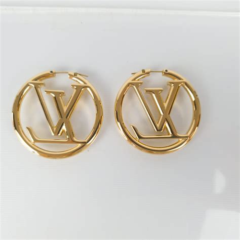 lv earrings hoops price|louis vuitton hoop earrings poshmark.